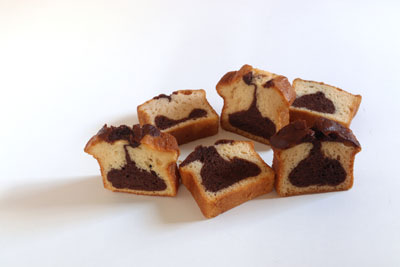 Cake mármol rebanada