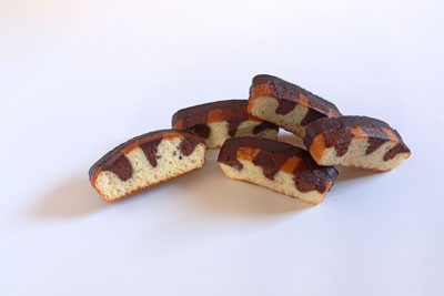 Bizcocho mármol cortado